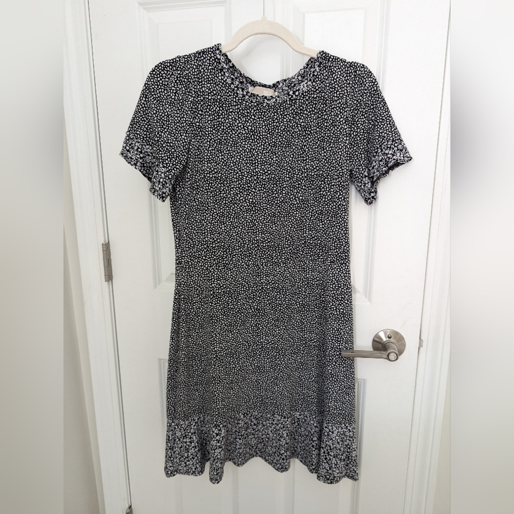 Michael Kors, Black/White Shift Dress, Size 6